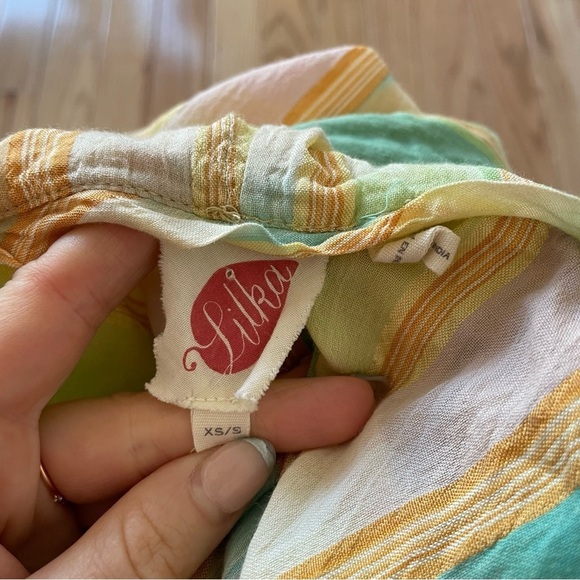 Anthropologie Lilka Yarn Dyed Holly Batwing-Sleeve Tunic Swim Coverup EUC XS/S - Picture 9 of 12